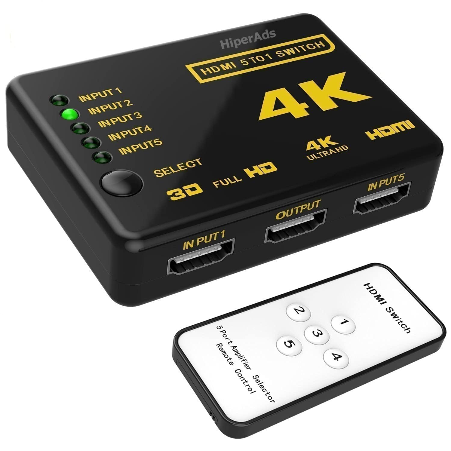 HDMI Switch 5 Port With Remote